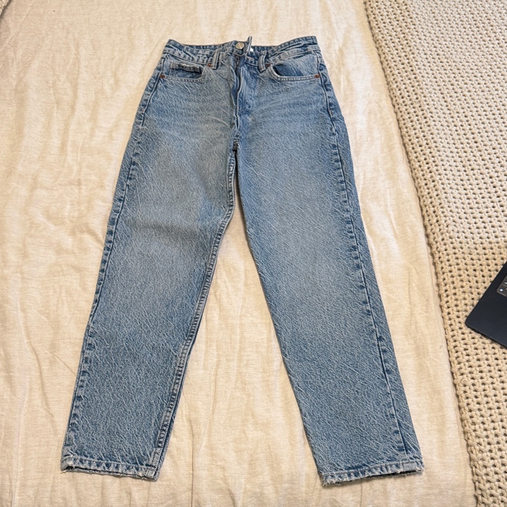Zara High-Waist Light Blue Jeans